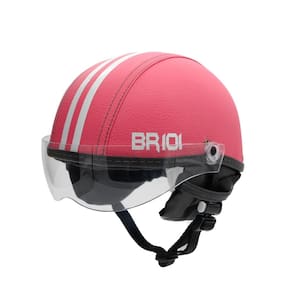 Capacete coquinho scooter elétrica bike rosa viseira