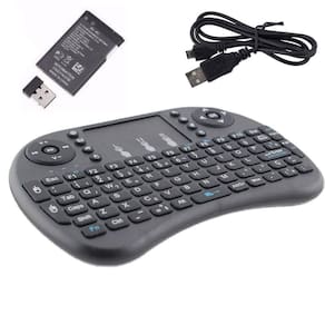 Mini Teclado Wireless Keyboard Com Touchpad Usb Android Console E Tv P