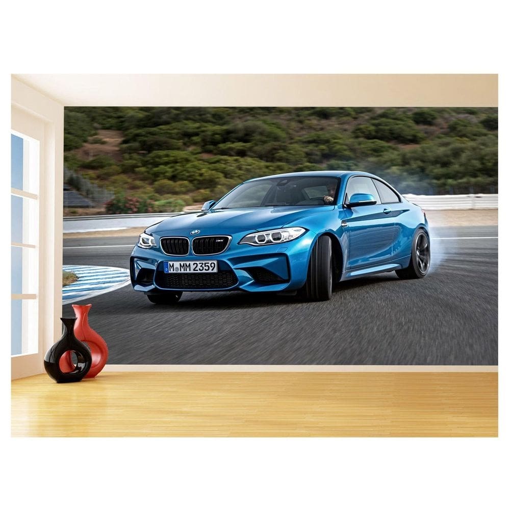 Papel De Parede 3D Carro Bmw M3 M2 Serie Sport 3,5M Car35