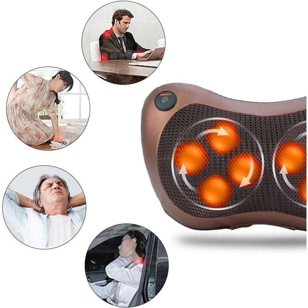 Almofada Massageadora Para Coluna Infravermelho 8 Giros C/ Infravermelho