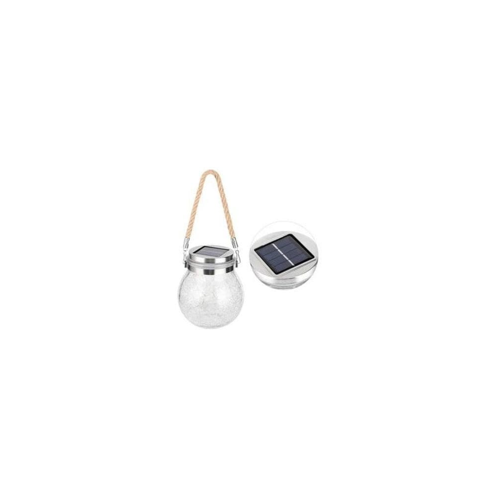 Lâmpada de lanterna solar Decorativa  de Vidro LED Amarelo x3