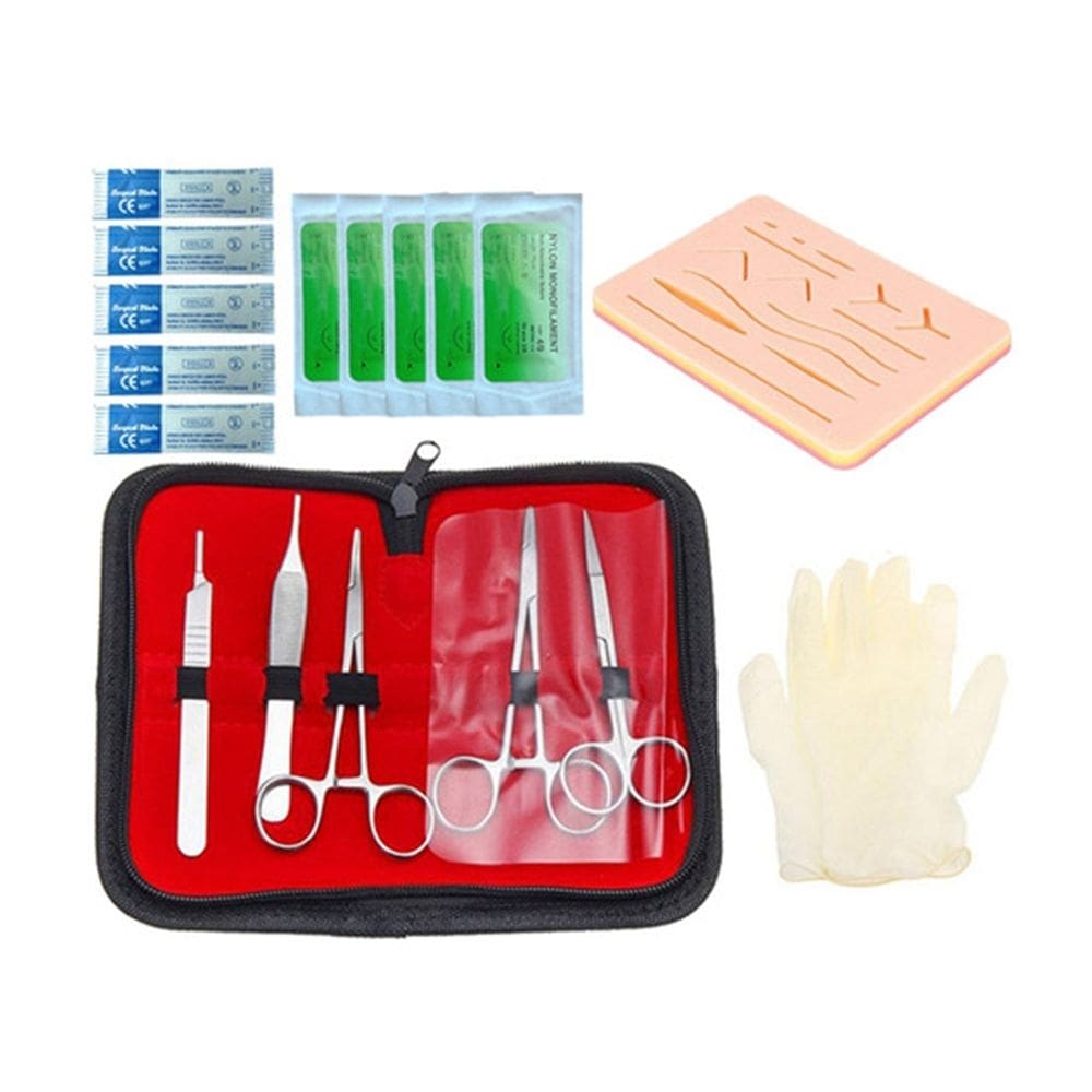 Kit de prática de sutura, 3 camadas e 14 cortes, tudo incluído