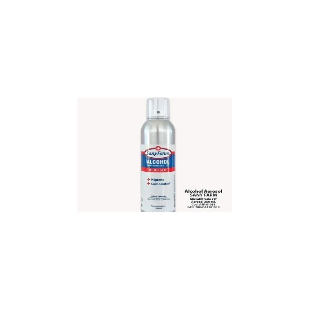 Spray de aerossol de álcool 70° microfiltrado 350mL