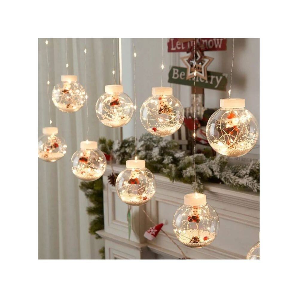 Cortina de de Natal Garland 8 s de 3 m com luzes LED