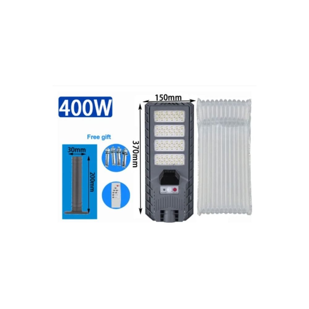 Refletor solar LED 400W ao ar livre com controle remoto