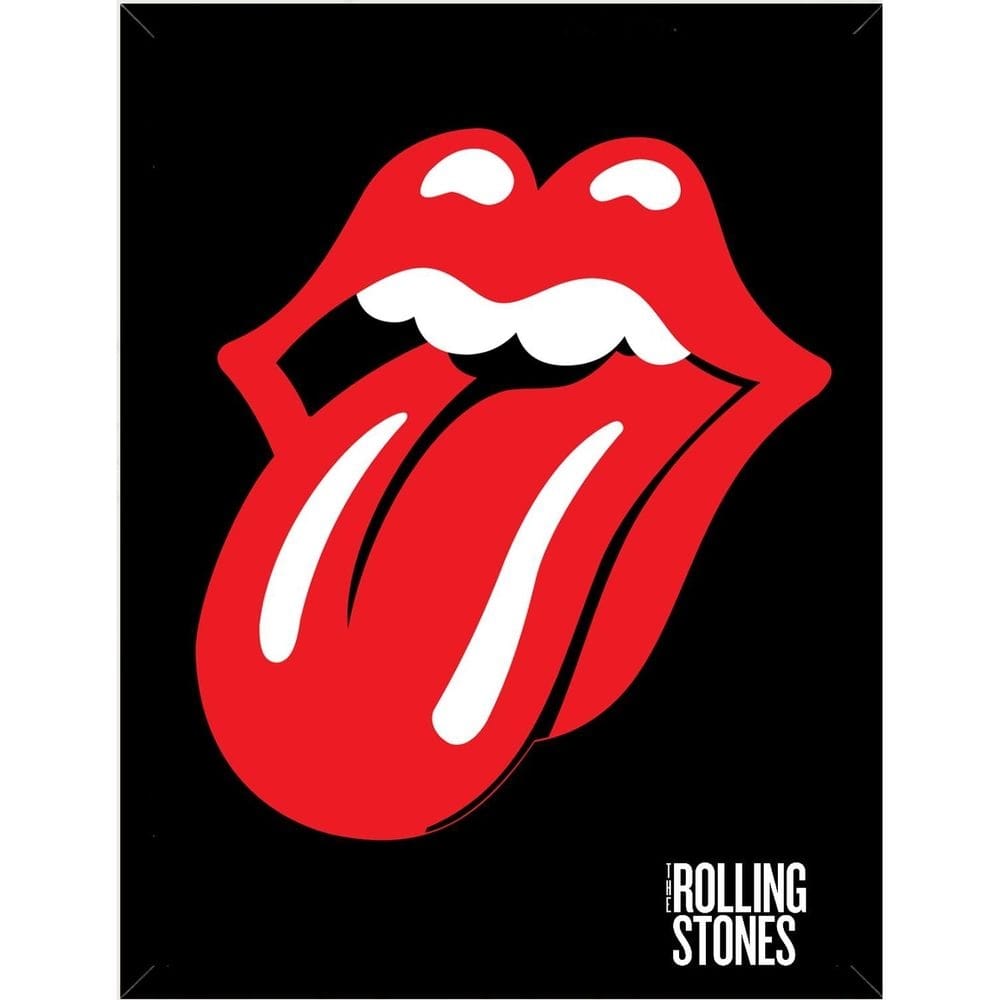Pintura decorativa Rolling Stones 30x40cm Moldura de madeira