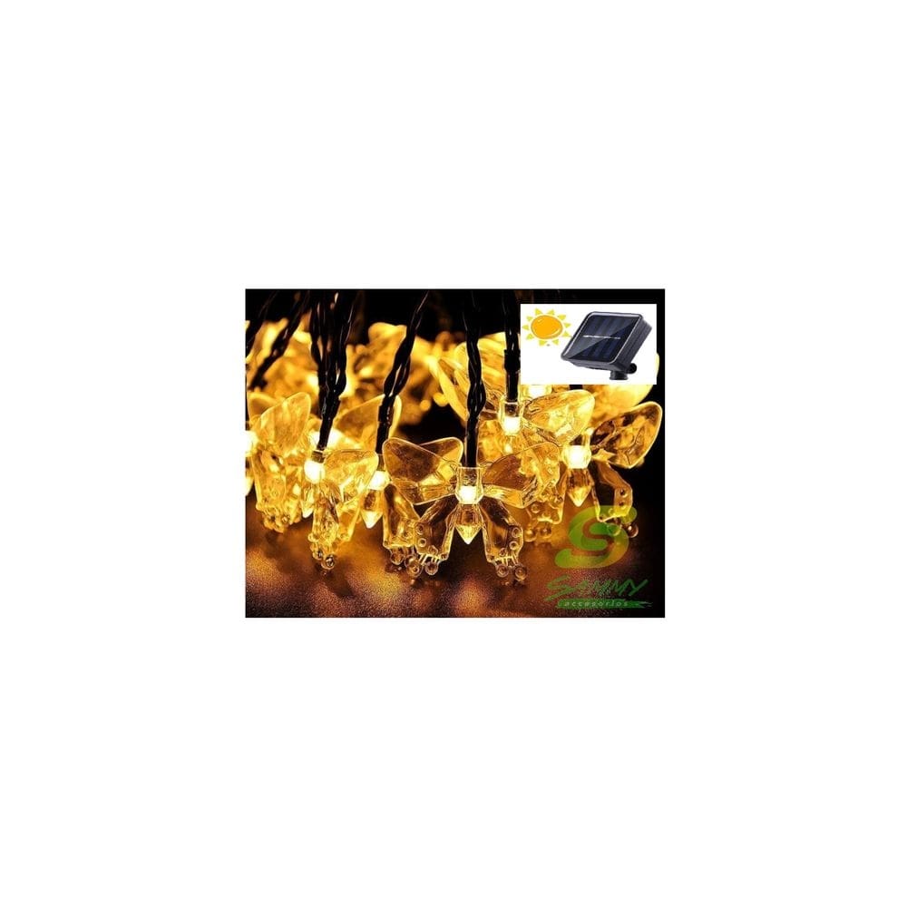 Luz LED solar Garland WARM BUTTERFLIES 5m