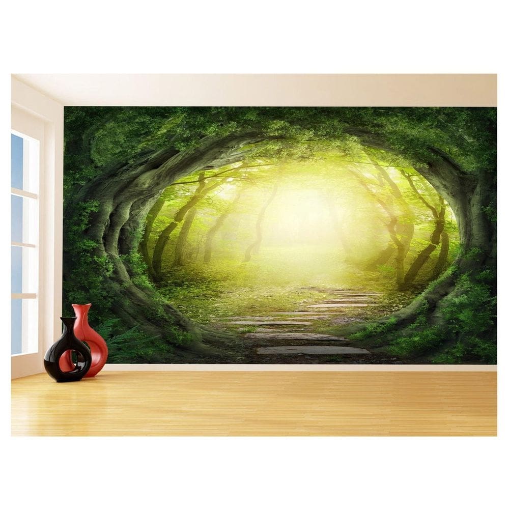 Papel De Parede 3D Estrada Caminho Paisagem 3,5M Nes135