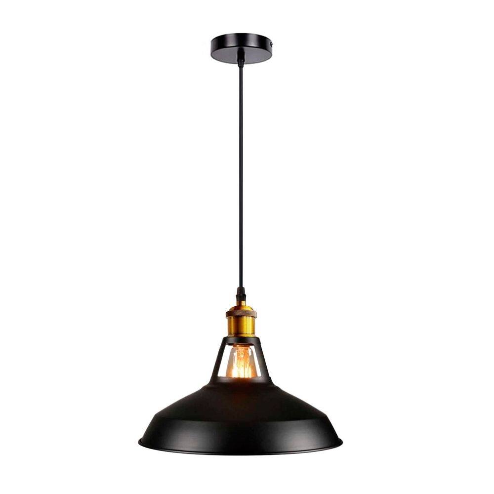Lâmpada de teto com decoração retrô vintage de 31 cm de diâmetro