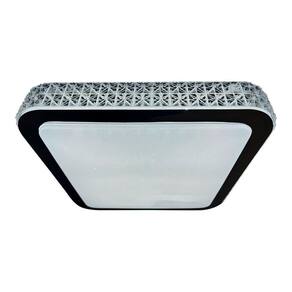 Plafon Quadrado Led 3 Cores Acrílico Efeito Estrelado 40X40