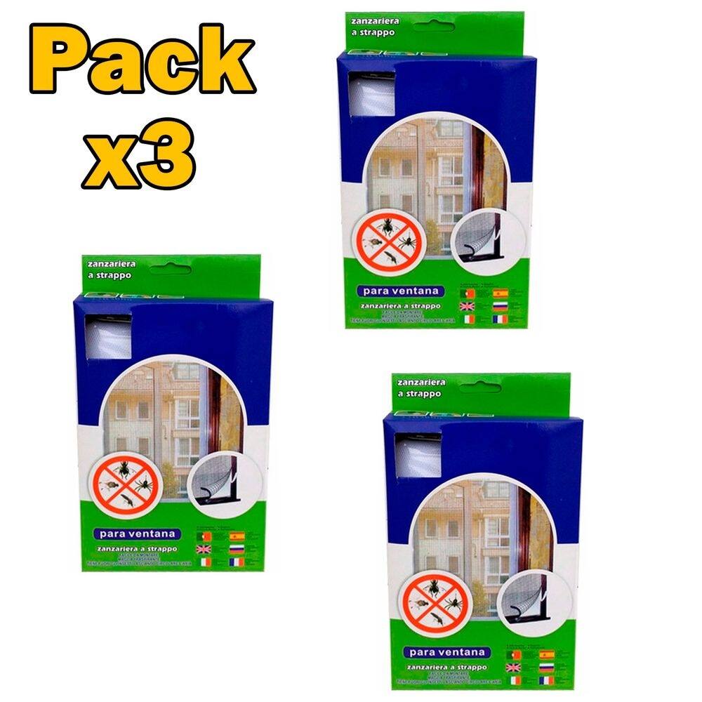 Pacote de malha anti-mosquito para janelas X3 130 cm x 150 cm - branco