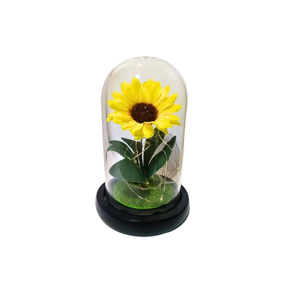 Presente eterno de decoração de girassol para namorados, amor e mãe