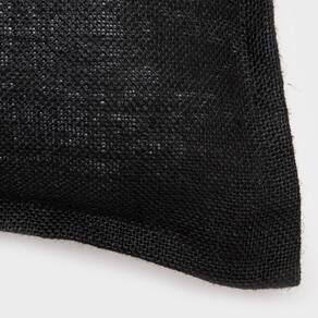 Conjunto de capas de almofada rústico preto e linho 50x50cm (2 unidades)