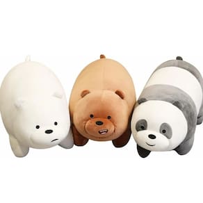 Pacote de bichos de pelúcia com 3 ursos de 30 cm We Bare Bears Brown
