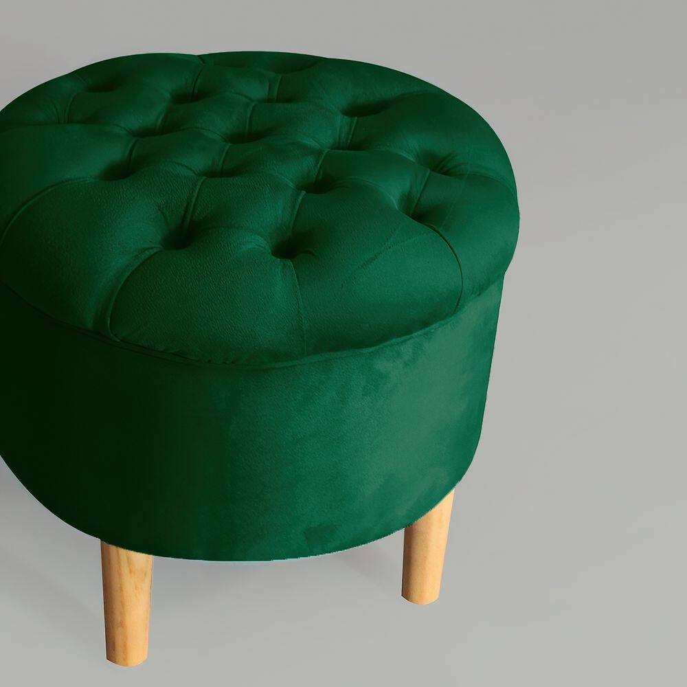 Tecido de pelúcia verde Pouf Prisma 45x45cm