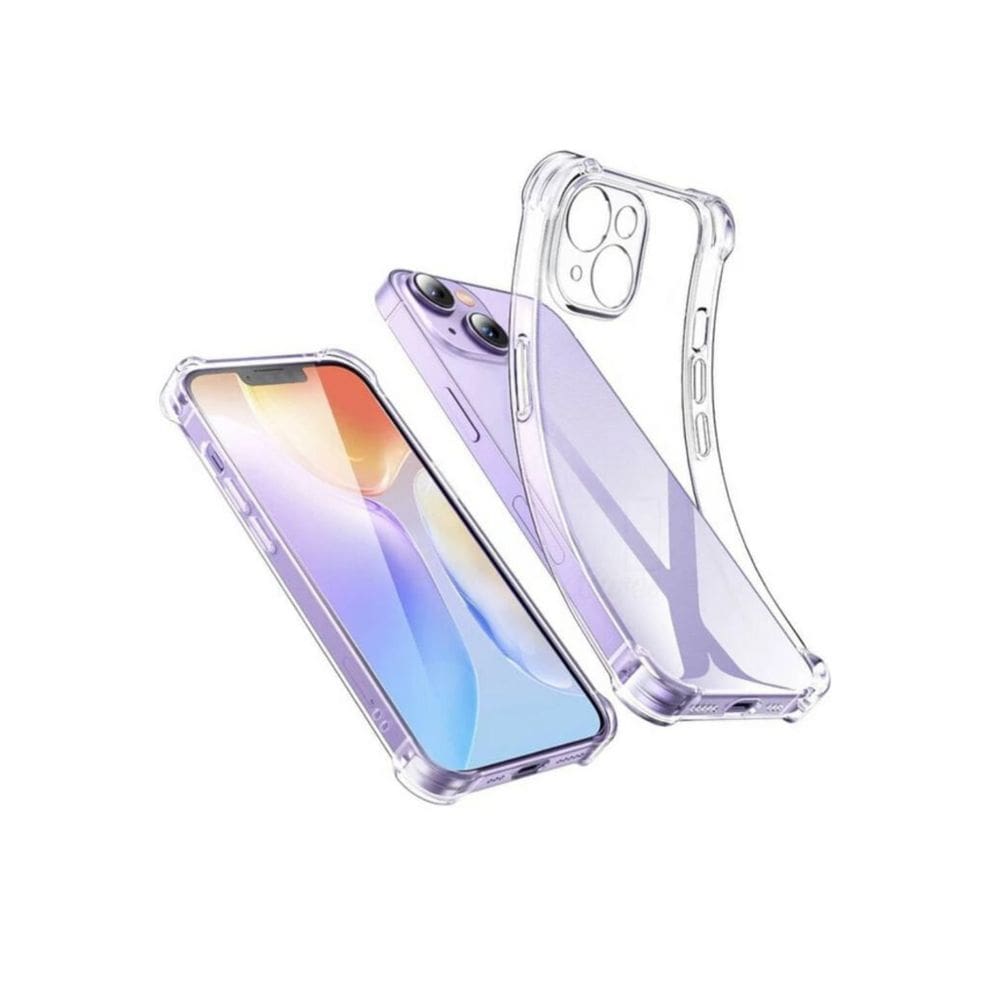 Capa de telefone com bordas transparentes reforçadas para  15