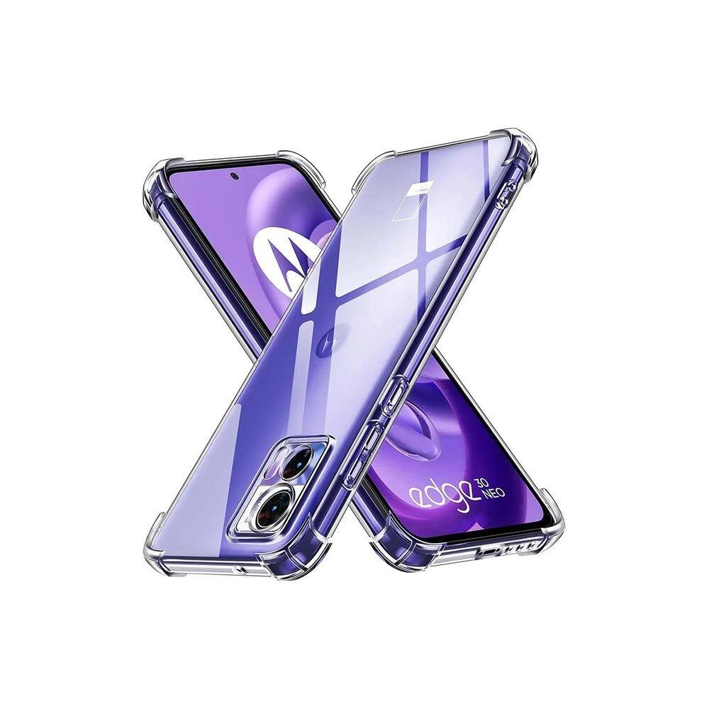 thumbnail image 2 of Motorola Edge 30 Neo Clear Case + Tempered Glass Screen Protector Bundle – Ultra Slim & Shockproof 2 of 3