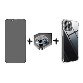 Capa + Filme de tela antio + Vidro de câmera para  13 Pro