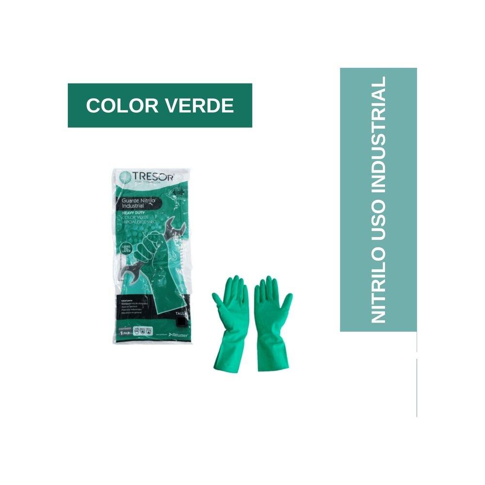 Luva de nitrilo Heavy Duty Tamanho M Industrial Verde