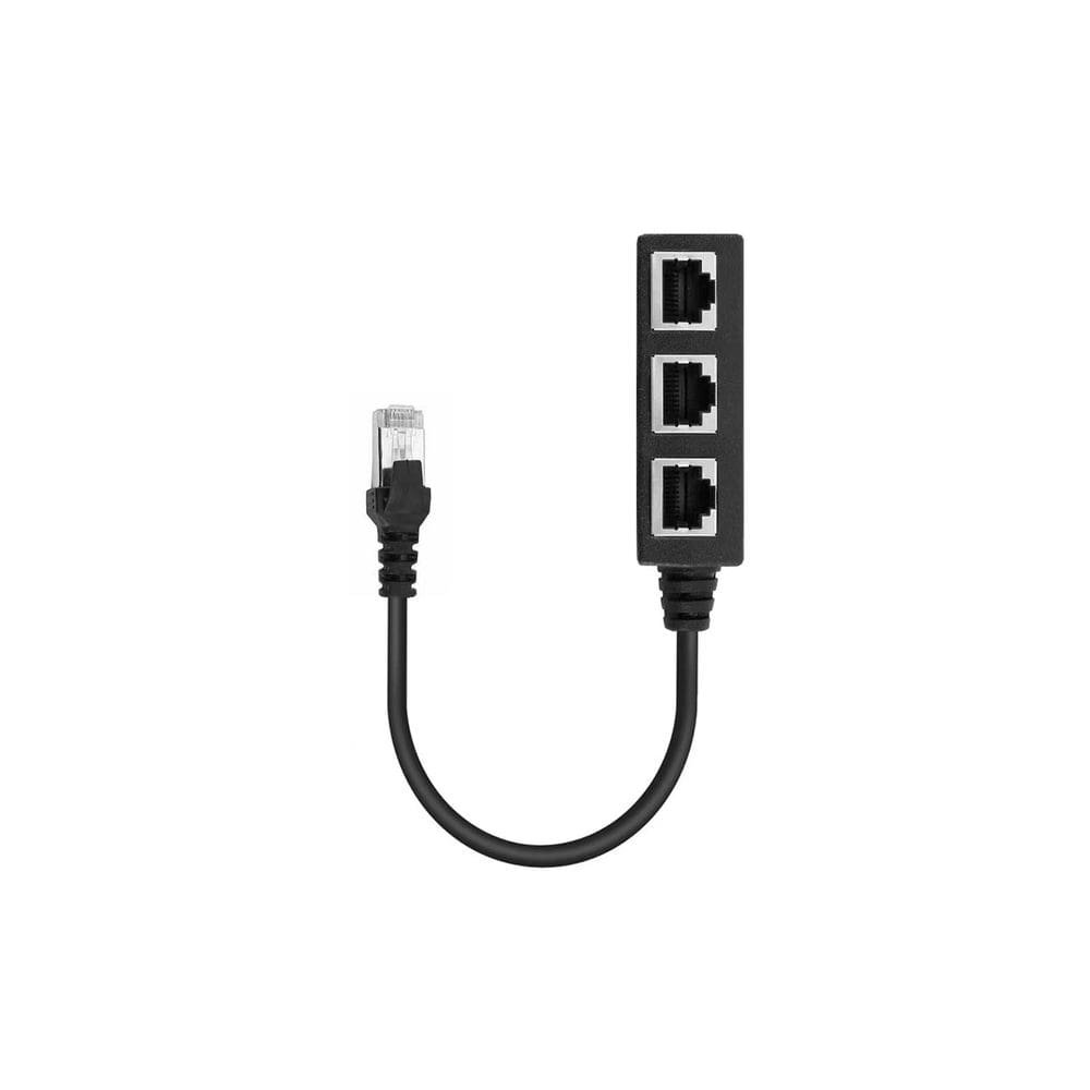 Divisor de rede Ethernet Lan RJ45, extensor de 1 a 3 portas