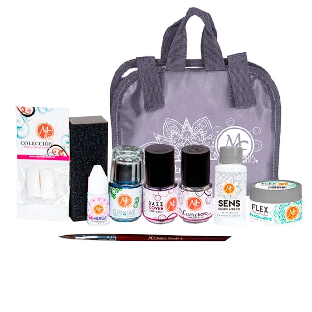 Conjunto de unhas de acrílico Mc Nails Baby Kit com 20 unhas e acessórios