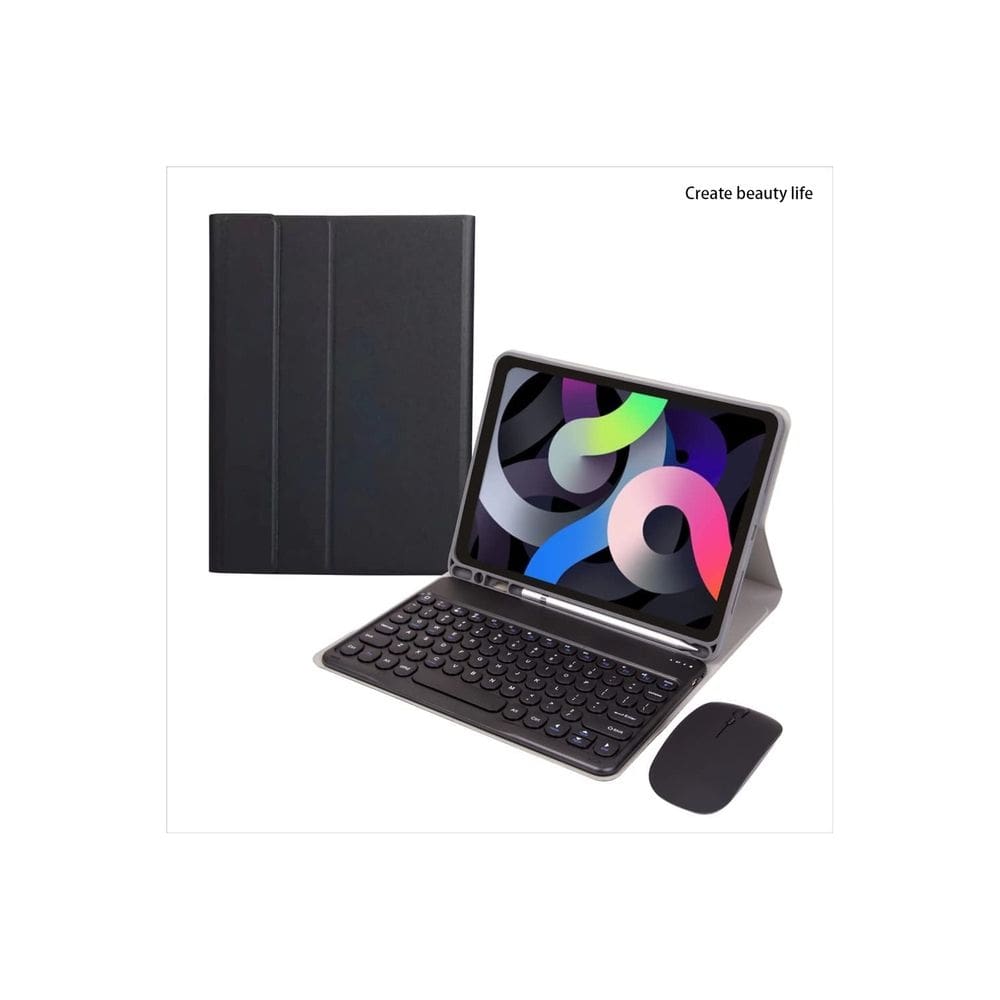 Capa com teclado e mouse em espanhol para 9.8/7 10.2