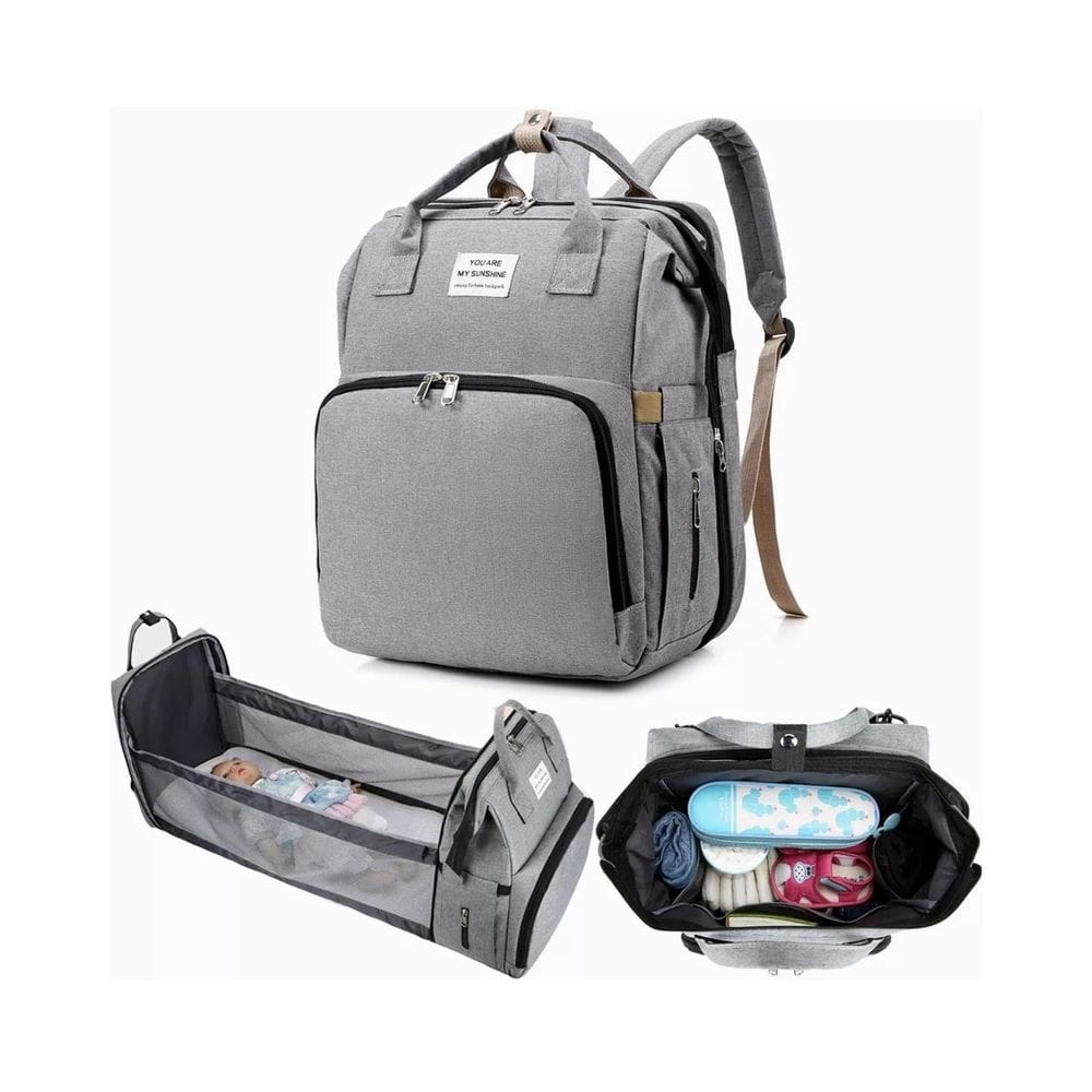 Mochila, bolsa de fraldas, trocador de berço, portátil, 3 em 1