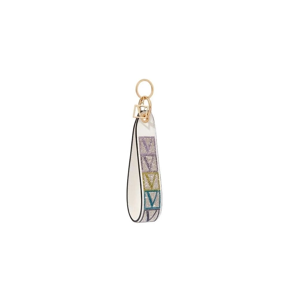 Pulseira de chaveiro Victoria`s Secret Strap Rhinestone White G