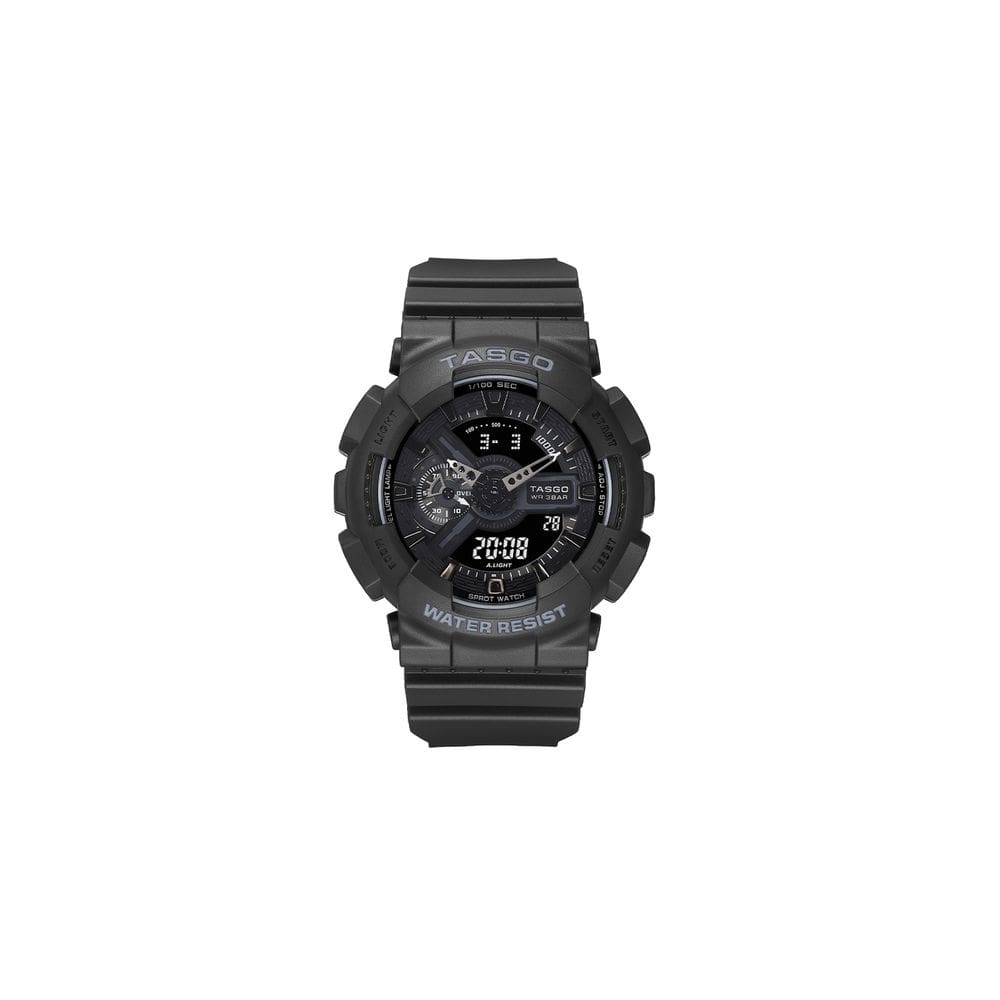 Relógio esportivo TASGO T100 digital impermeável para homens - preto