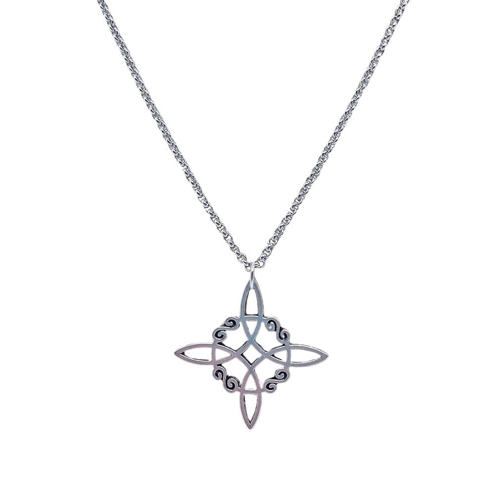 Pingente Pingente Witch`s Knot em aço inoxidável