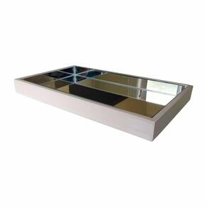 Bandeja Flutuante Laca Espelhada 50x30 Cor Off White