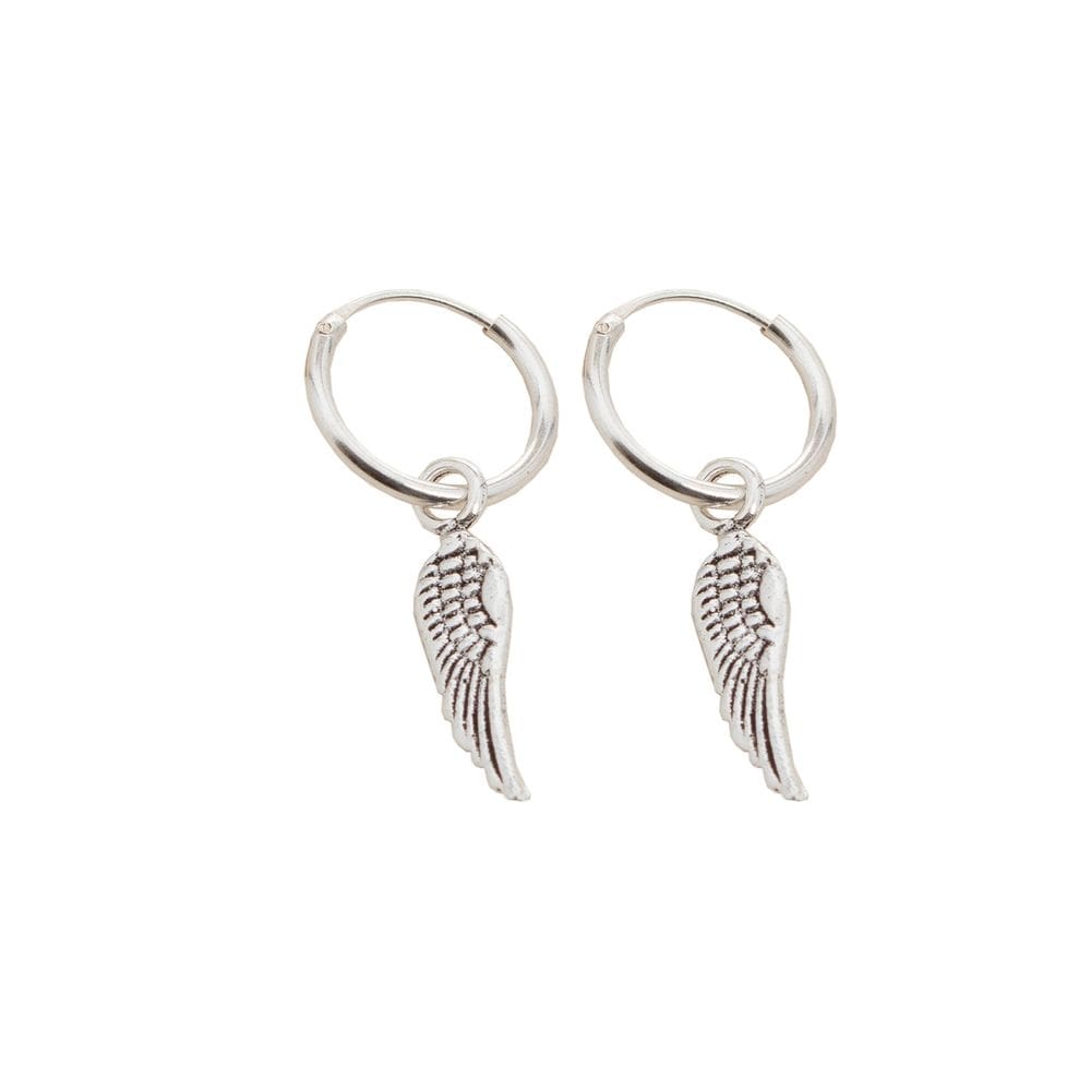 Brincos 925 Silver Wings Hoop - Prata