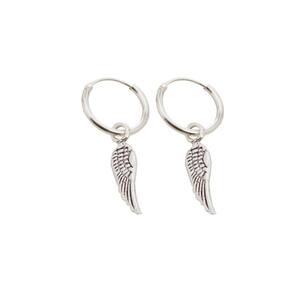 Brincos 925 Silver Wings Hoop - Prata