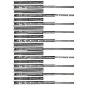 Kit 20 corrediças telescópica 35cm 25kg para gaveta 10 pares