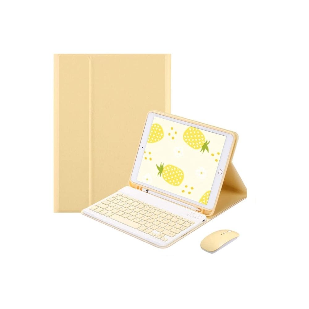 Capa com teclado e mouse ñ para 9.8 ou 7 10.2-Yel