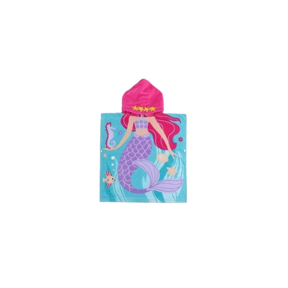 Toalha de banho com capuz para piscina de praia Little Mermaid Girl