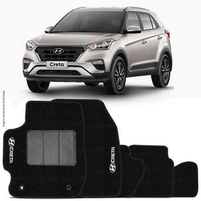 Tapete automotivo hyundai creta em carpet linha luxo