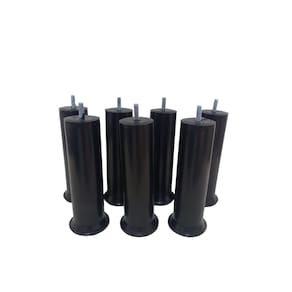 Kit 7 Pes Preto Alto para Cama Box Altura 18cm Altura