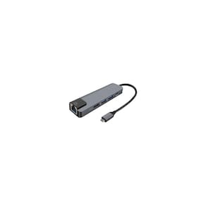 Hub USB C 5 em 1 Gigabit Ethernet RJ45 4K HDMI 100 Mbps