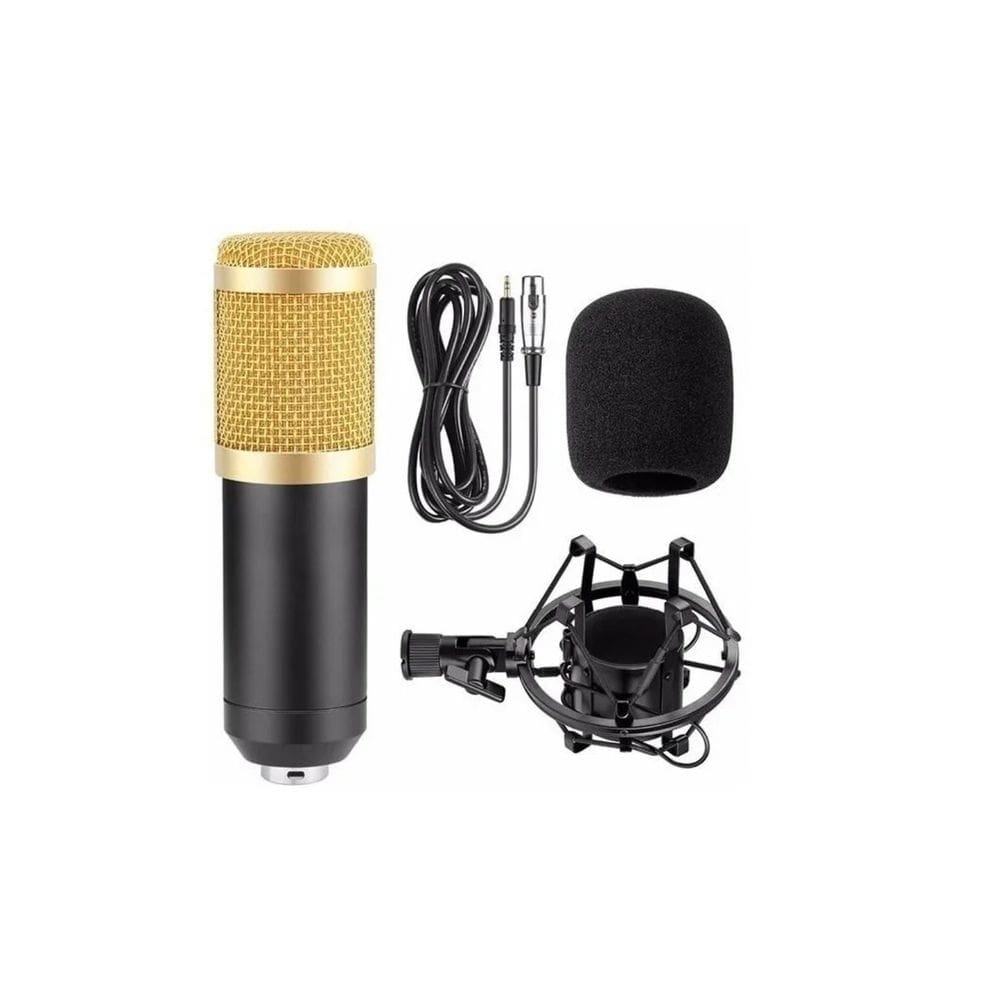 Kit de microfone condensador de estúdio com suporte de braço
