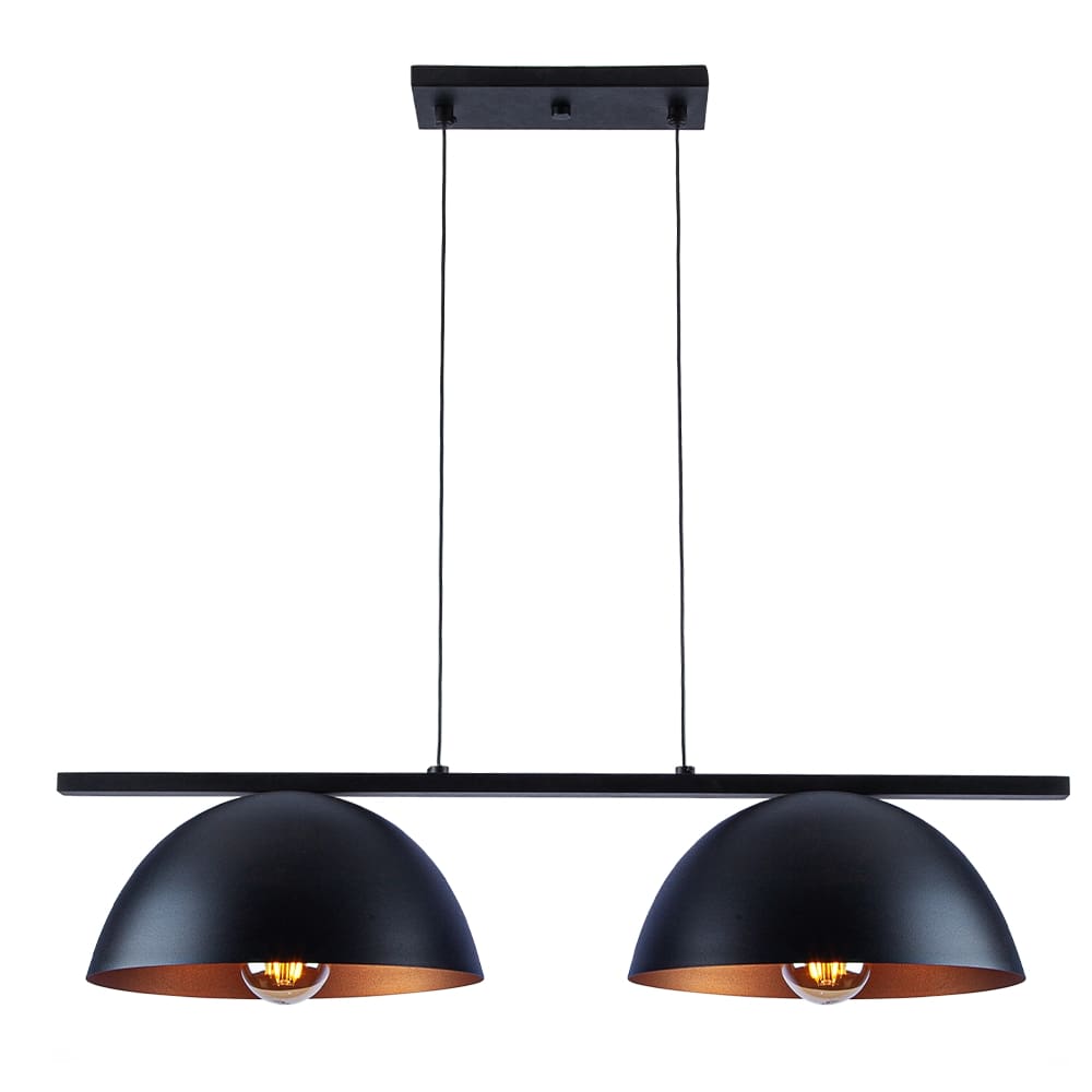 Luminária Pendente Trilho Retro Industrial Montreal Para 2 Lâmpadas E27 Bivolt