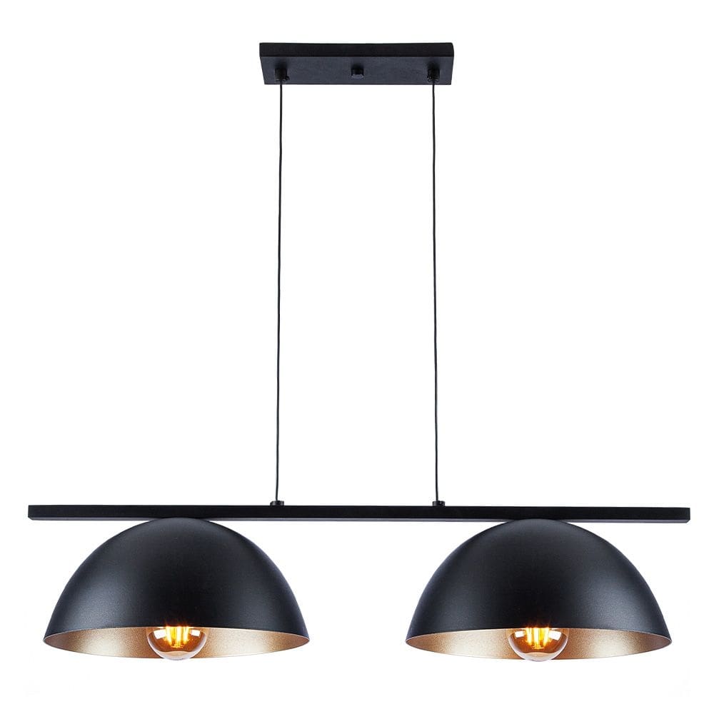 Luminária Pendente Trilho Retro Industrial Montreal Para 2 Lâmpadas E27 Bivolt