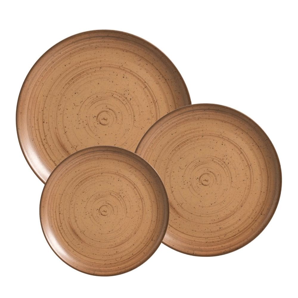 Jogo De Pratos Aparelho Jantar 12 Pcs Kya Terracota Alleanza