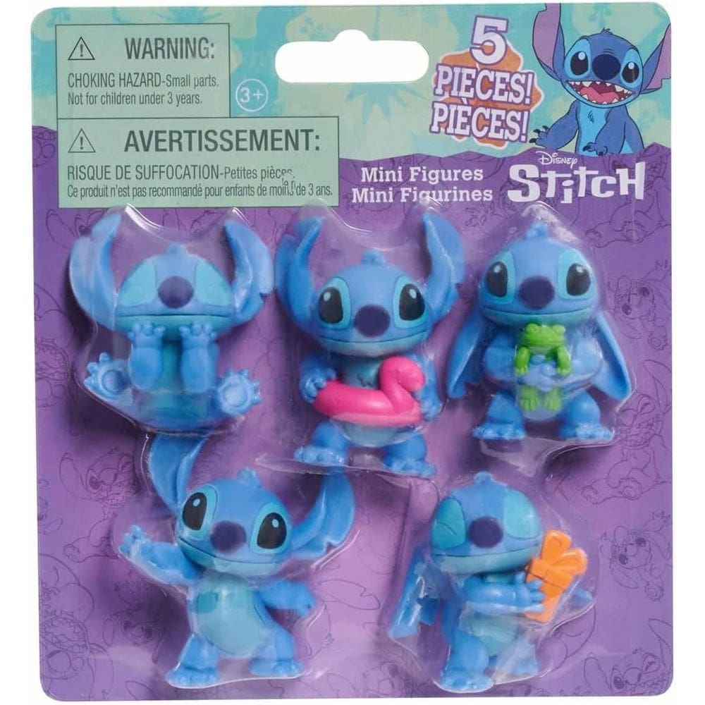 5 Mini Bonecos De 4cm Do Stitch Colecionáveis - Disney
