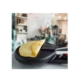 Máquina de panquecas elétrica, máquina de crepe, superfície redonda antiaderente