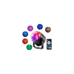 Luzes LED RGB rítmicas giratórias de bola de discoteca para festa