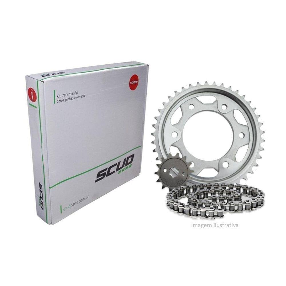 Kit relação honda cg 160 titan fan start transmissão scud