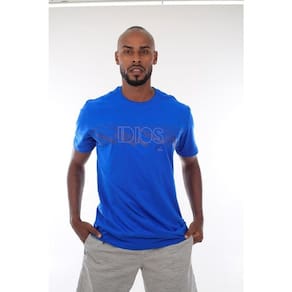 Camiseta manga curta estampada frente Idios
