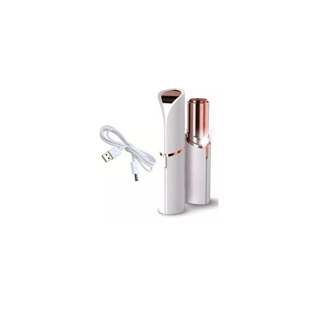 Depiladora de pelos faciais USB recarregável com luz embutida