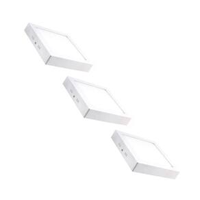 Pacote de holofotes LED para painel de teto, 3, montados em superfície quadrada